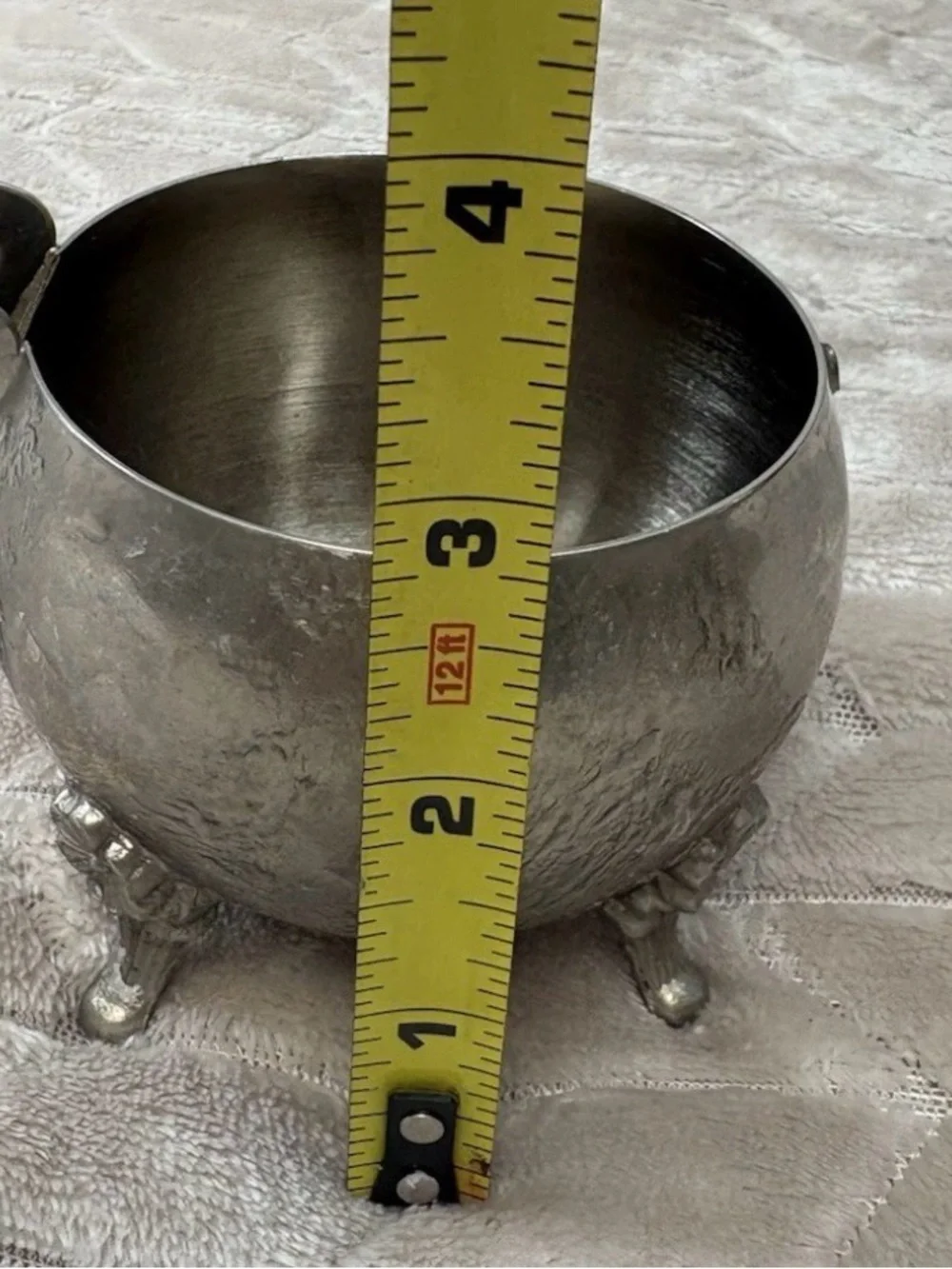 Silver-Tone Footed Serving Bowl - Classic Home Dining